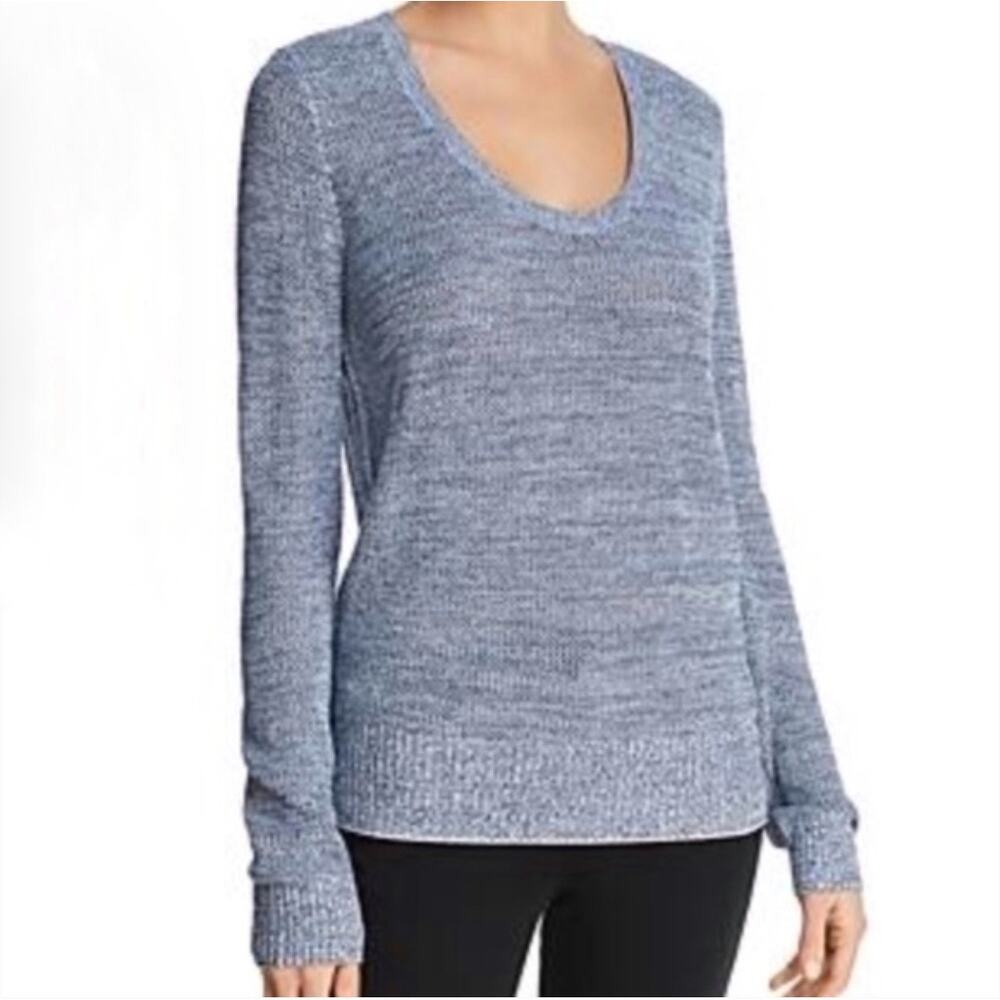 Theory Admiral Mix Scoop Neck Sweater in Prosecco Size XS